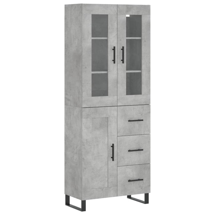 Credenza Grigio Cemento 69,5x34x180 cm in Legno Multistrato 3198685