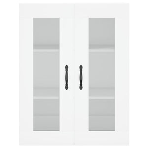 Credenza-Buffet-Armadio da cucina Bianca 69,5x34x180 cm in Legno Multistrato 815973