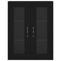 Credenza Nera 69,5x34x180 cm in Legno Multistrato 3198690