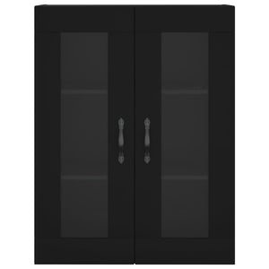 Credenza Nera 69,5x34x180 cm in Legno Multistrato 3198690