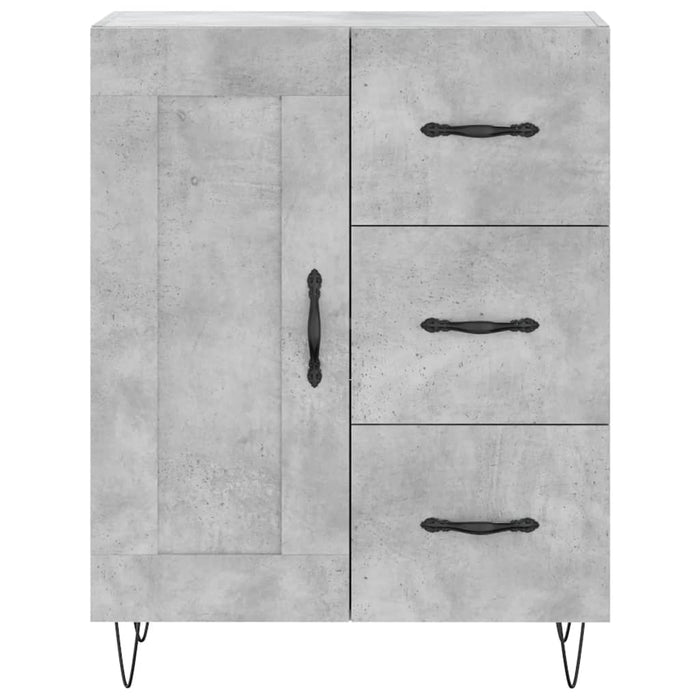 Credenza Grigio Cemento 69,5x34x180 cm in Legno Multistrato 3198693
