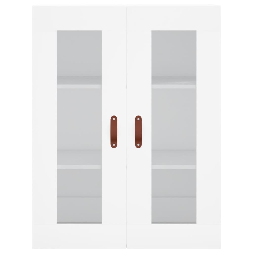 Credenza-Buffet-Armadio da cucina Bianca 69,5x34x180 cm in Legno Multistrato 137222