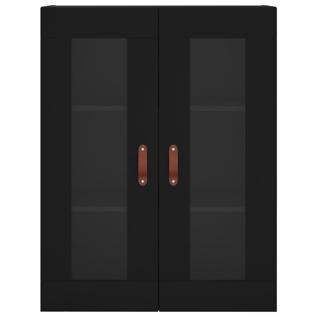 Credenza Nera 69,5x34x180 cm in Legno Multistrato 3198698