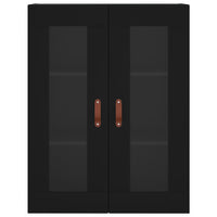 Credenza Nera 69,5x34x180 cm in Legno Multistrato 3198698