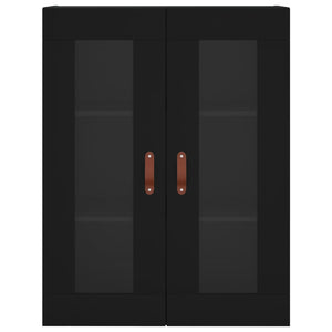 Credenza Nera 69,5x34x180 cm in Legno Multistrato 3198698