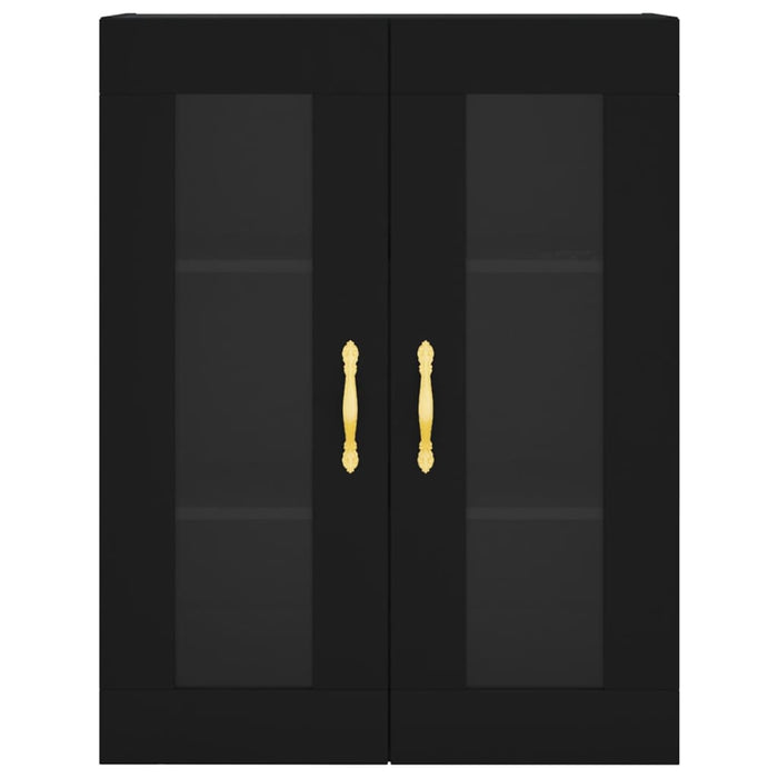 Credenza Nera 69,5x34x180 cm in Legno Multistrato 3198706