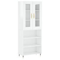 Credenza Bianco Lucido 69,5x34x180 cm in Legno Multistratocod mxl 125572