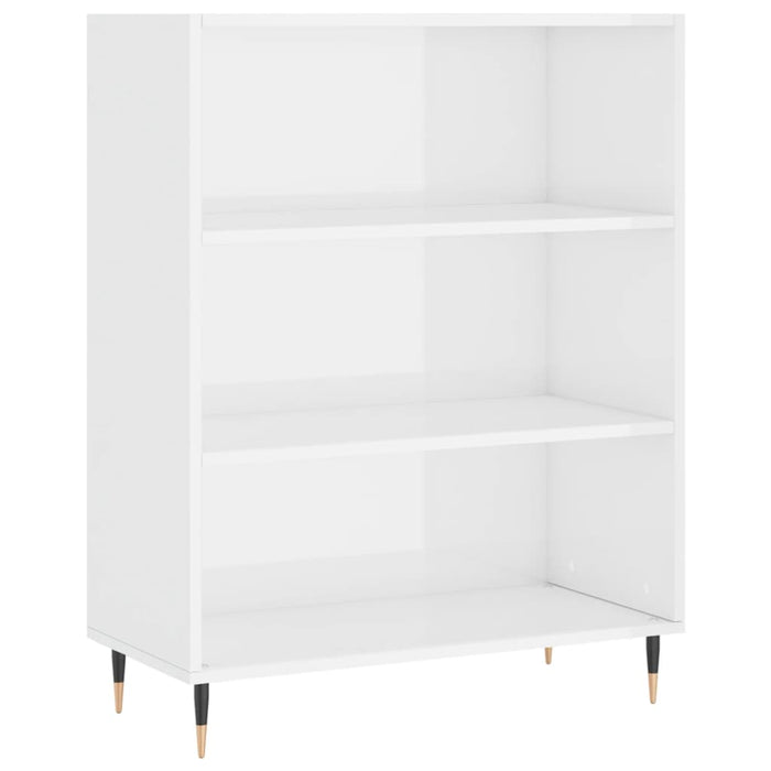 Credenza Bianco Lucido 69,5x34x180 cm in Legno Multistrato 3198707