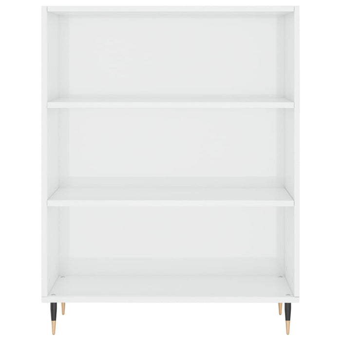 Credenza Bianco Lucido 69,5x34x180 cm in Legno Multistrato 3198707