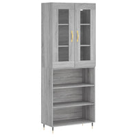 Credenza Grigio Sonoma 69,5x34x180 cm in Legno Multistrato 3198711