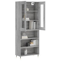 Credenza Grigio Sonoma 69,5x34x180 cm in Legno Multistrato 3198711