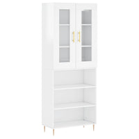Credenza Bianco Lucido 69,5x34x180 cm in Legno Multistratocod mxl 78033