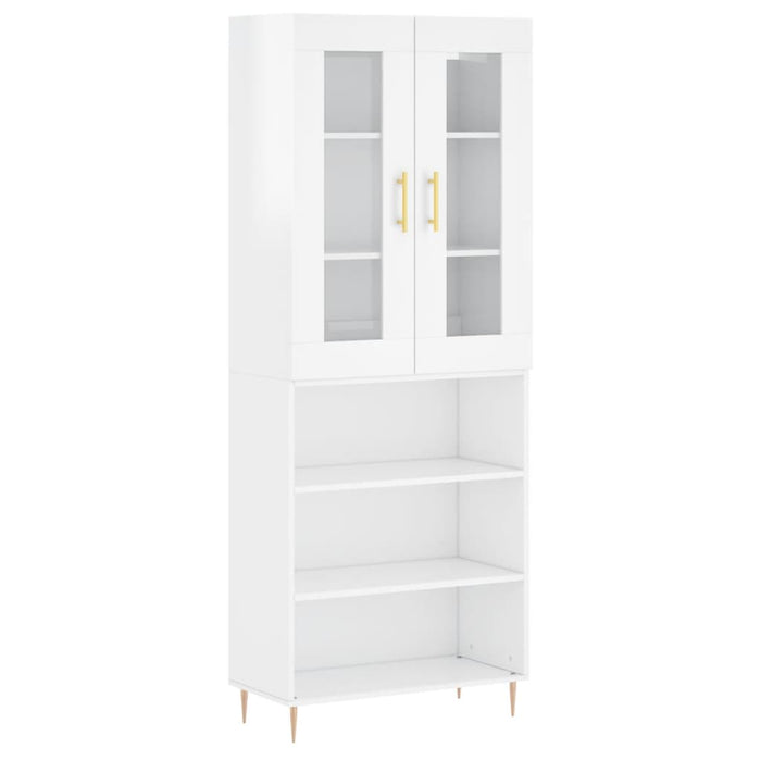 Credenza Bianco Lucido 69,5x34x180 cm in Legno Multistratocod mxl 78033