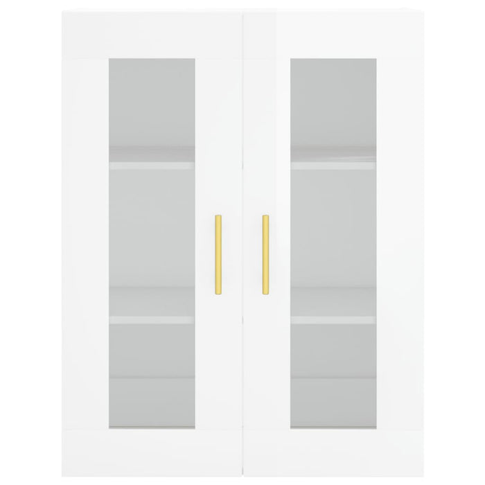 Credenza Bianco Lucido 69,5x34x180 cm in Legno Multistrato 3198715