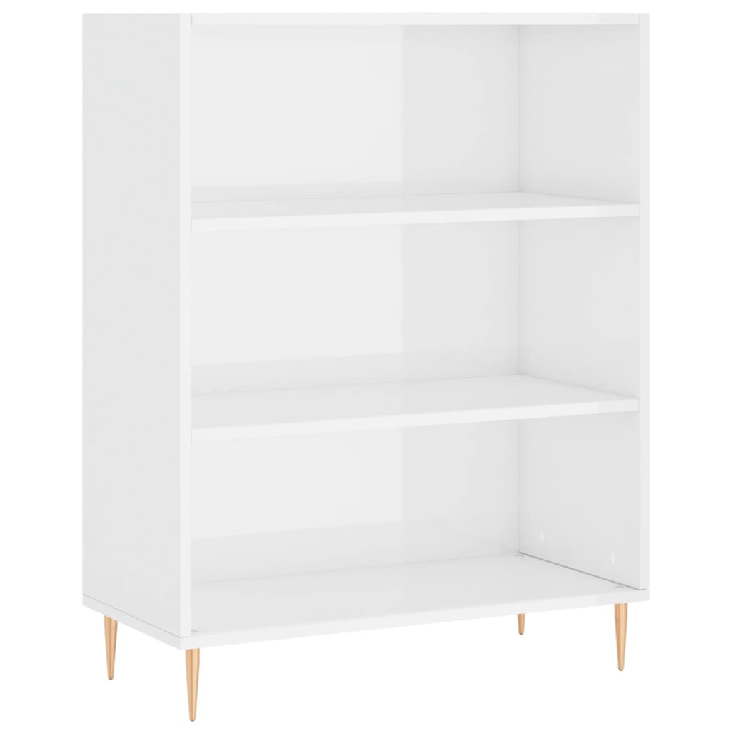 Credenza Bianco Lucido 69,5x34x180 cm in Legno Multistrato 3198715