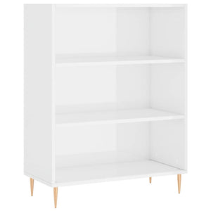Credenza Bianco Lucido 69,5x34x180 cm in Legno Multistrato 3198715