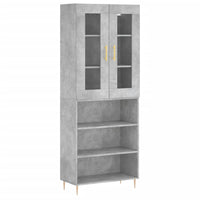 Credenza Grigio Cemento 69,5x34x180 cm in Legno Multistrato 3198717