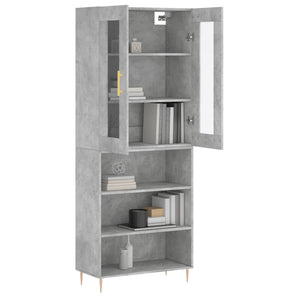Credenza Grigio Cemento 69,5x34x180 cm in Legno Multistrato 3198717