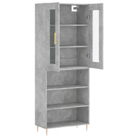 Credenza Grigio Cemento 69,5x34x180 cm in Legno Multistrato 3198717