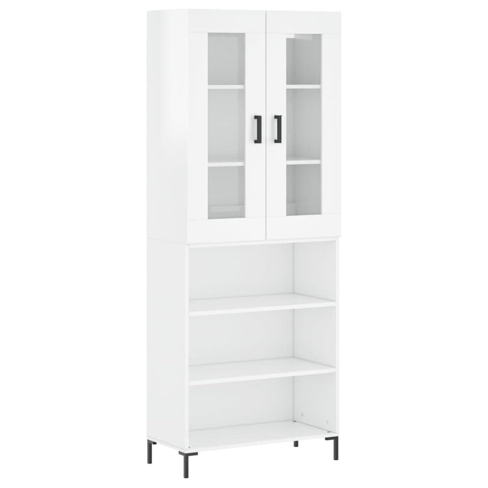 Credenza Bianco Lucido 69,5x34x180 cm in Legno Multistratocod mxl 101640