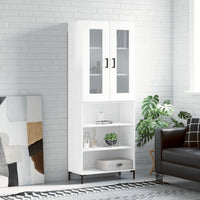 Credenza Bianco Lucido 69,5x34x180 cm in Legno Multistratocod mxl 101640