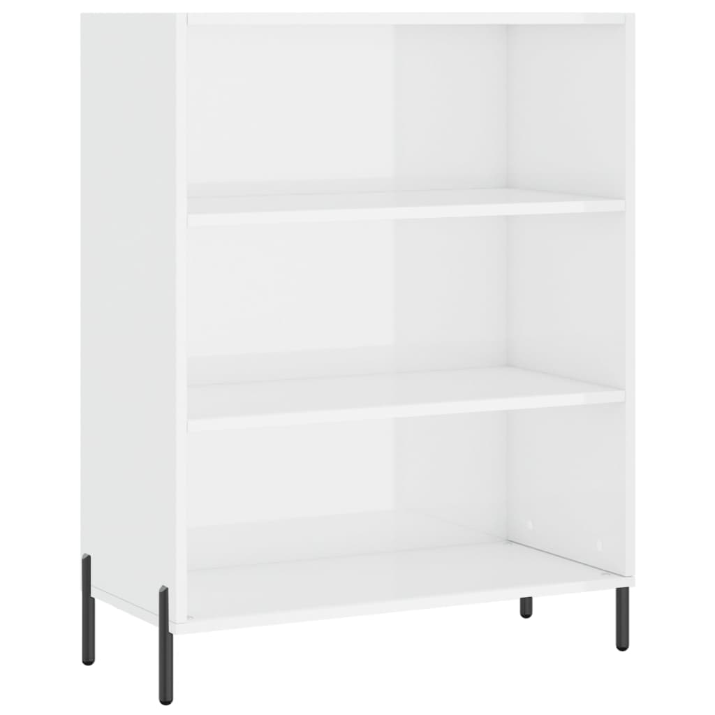 Credenza Bianco Lucido 69,5x34x180 cm in Legno Multistrato 3198731