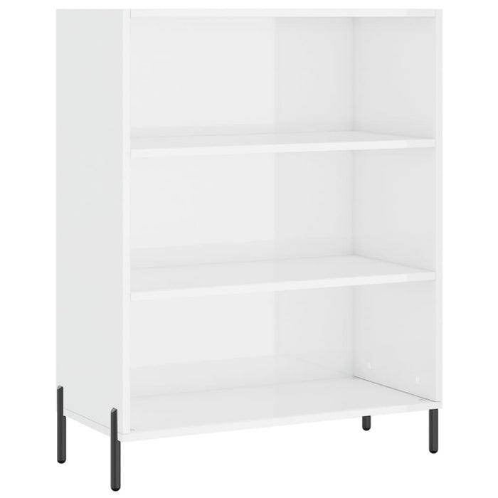 Credenza Bianco Lucido 69,5x34x180 cm in Legno Multistrato 3198731