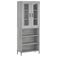 Credenza Grigio Sonoma 69,5x34x180 cm in Legno Multistratocod mxl 102027