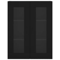 Credenza Nera 69,5x34x180 cm in Legno Multistrato 3198738