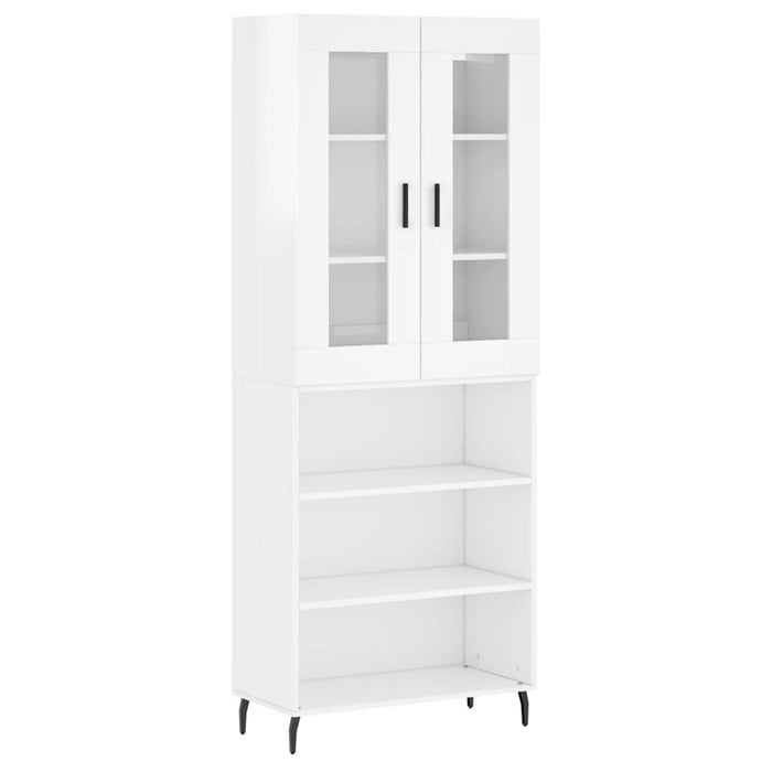 Credenza Bianco Lucido 69,5x34x180 cm in Legno Multistratocod mxl 125583