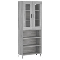 Credenza Grigio Sonoma 69,5x34x180 cm in Legno Multistrato 3198743