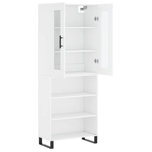 Credenza Bianca 69,5x34x180 cm in Legno Multistrato 3198745