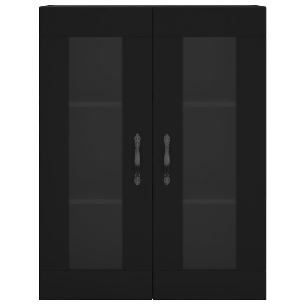 Credenza Nera 69,5x34x180 cm in Legno Multistrato 3198754