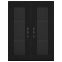 Credenza Nera 69,5x34x180 cm in Legno Multistrato 3198754