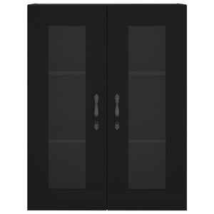 Credenza Nera 69,5x34x180 cm in Legno Multistrato 3198754