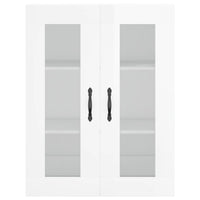 Credenza Bianco Lucido 69,5x34x180 cm in Legno Multistrato 3198755