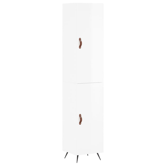 Credenza 34,5x34x180 cm in Legno Multistrato Bianco Lucido 3198763