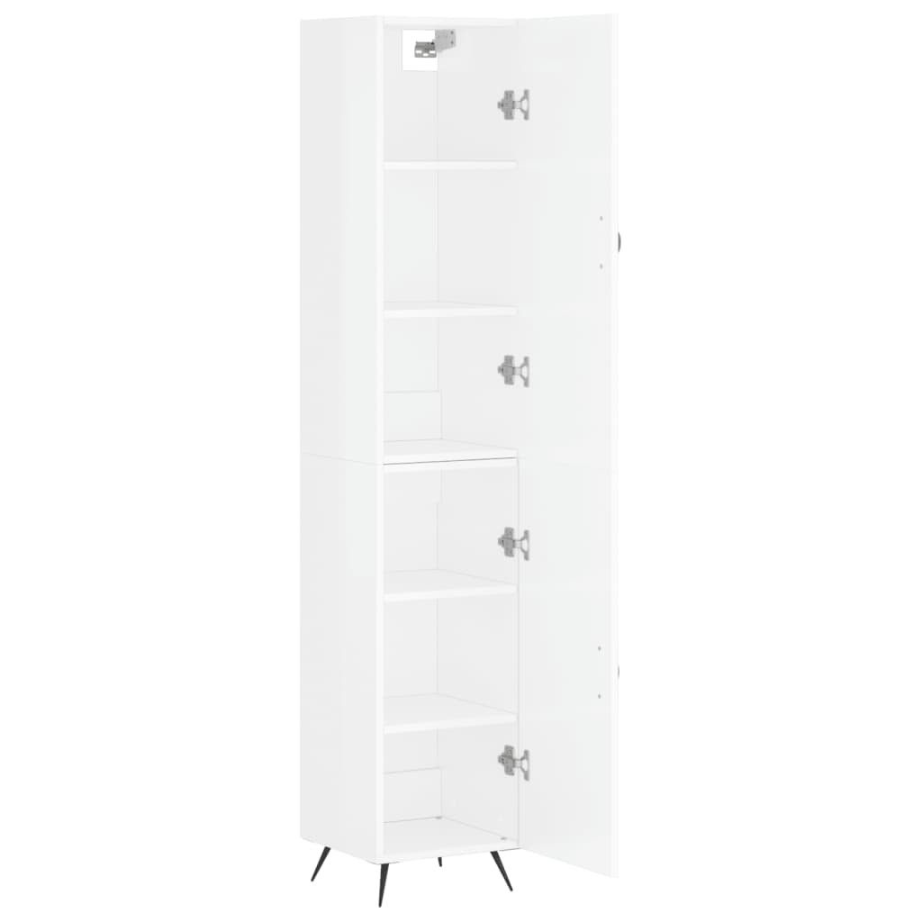 Credenza 34,5x34x180 cm in Legno Multistrato Bianco Lucido 3198763