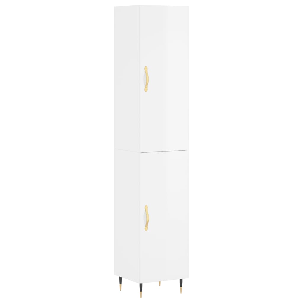 Credenza 34,5x34x180 cm in Legno Multistrato Bianco Lucido 3198771