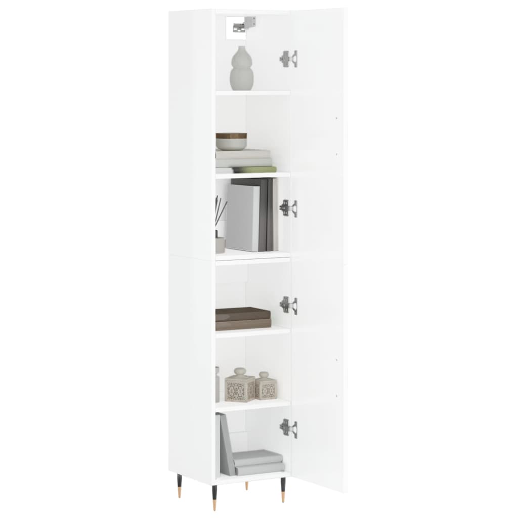 Credenza 34,5x34x180 cm in Legno Multistrato Bianco Lucido 3198771