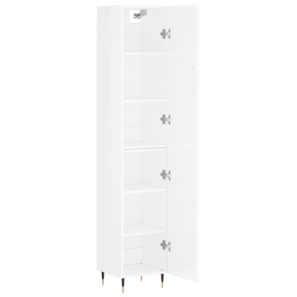 Credenza 34,5x34x180 cm in Legno Multistrato Bianco Lucido 3198771