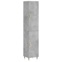 Credenza-Buffet-Armadio da cucina Grigio Cemento 34,5x34x180 cm in Legno Multistrato 885739