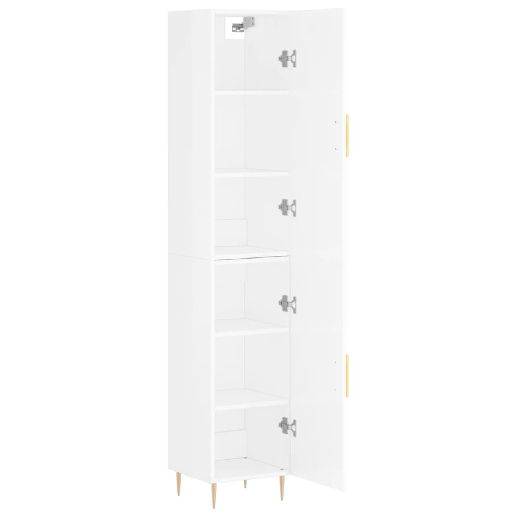 Credenza 34,5x34x180 cm in Legno Multistrato Bianco Lucido 3198779