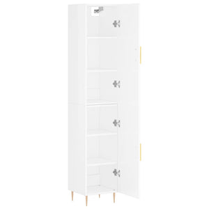 Credenza 34,5x34x180 cm in Legno Multistrato Bianco Lucido 3198779