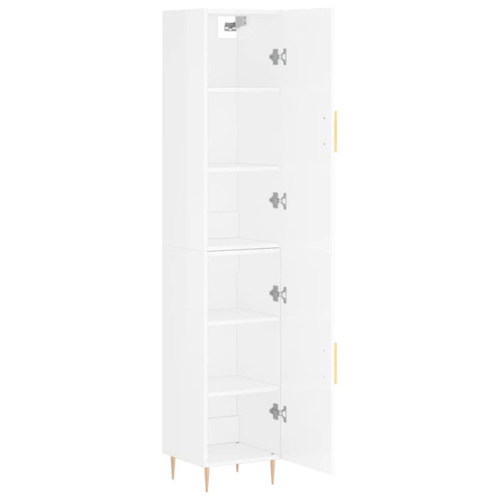 Credenza 34,5x34x180 cm in Legno Multistrato Bianco Lucido 3198779