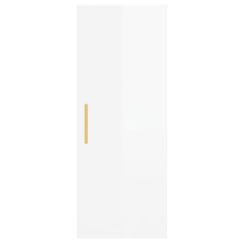 Credenza 34,5x34x180 cm in Legno Multistrato Bianco Lucido 3198779