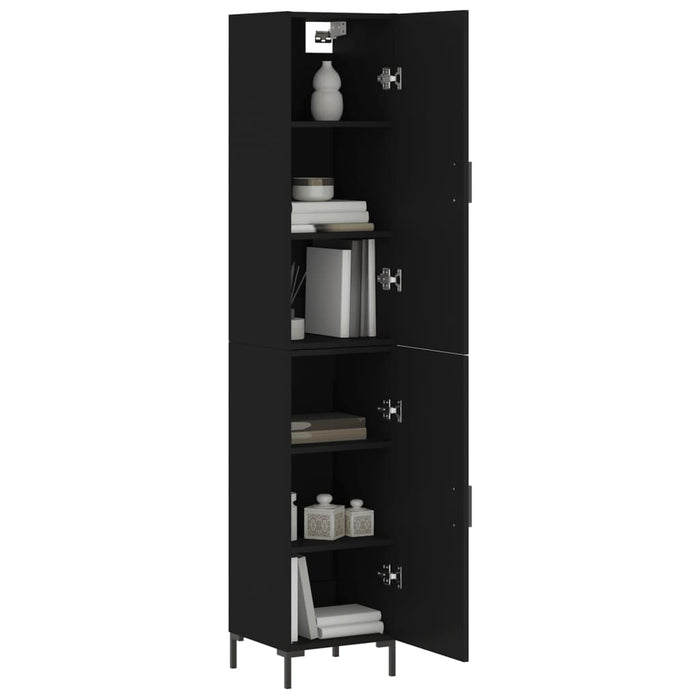 Credenza Nera 34,5x34x180 cm in Legno Multistrato 3198786