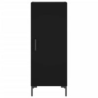 Credenza Nera 34,5x34x180 cm in Legno Multistrato 3198786