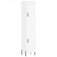 Credenza-Buffet-Armadio da cucina Bianca 34,5x34x180 cm in Legno Multistrato 688029