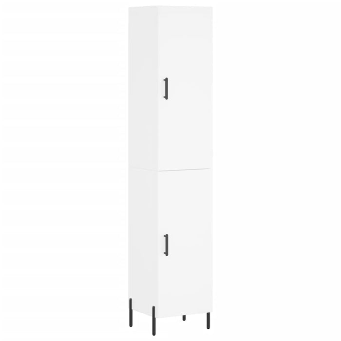 Credenza-Buffet-Armadio da cucina Bianca 34,5x34x180 cm in Legno Multistrato 688029